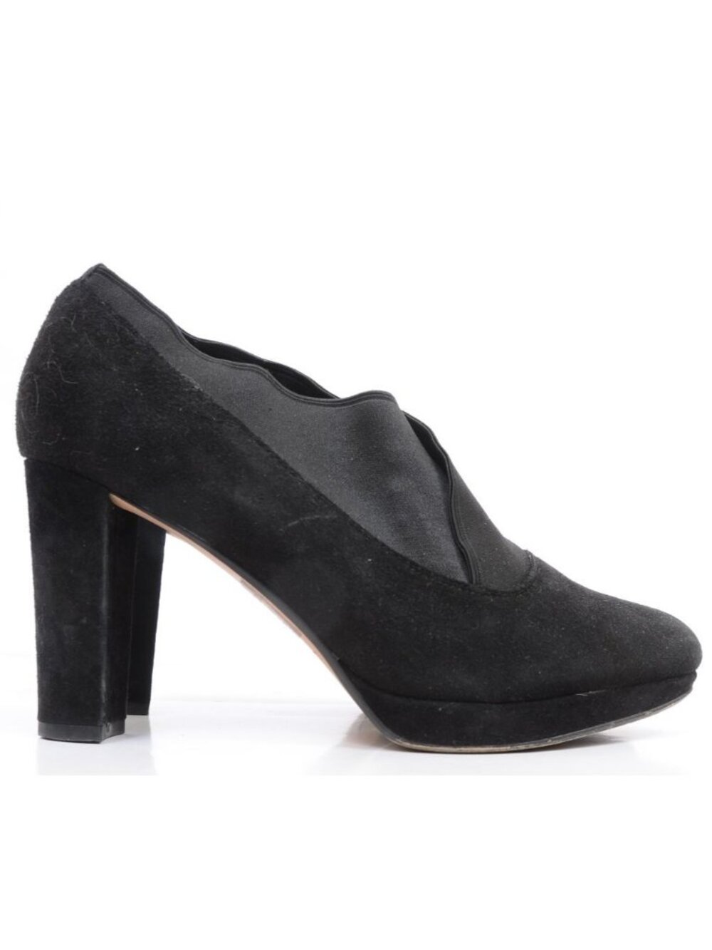 Clarks Narrative Women's 8.5 Black Suede‎ Slip On Bootie Shootie Whimsigoth